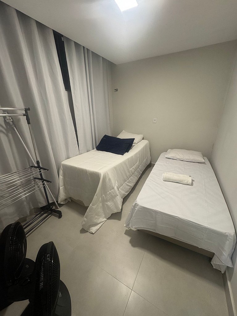 Apartamento 2 quartos - 3 min - Praia do forte